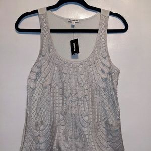 Express, silver and gray tank top, size S